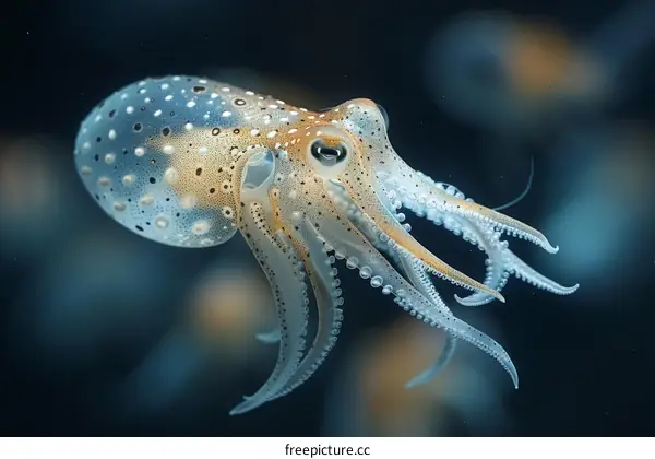 A cute baby octopus