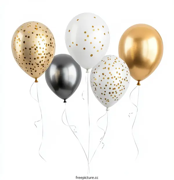 Celebration Balloons in Assorted Colors and Patterns