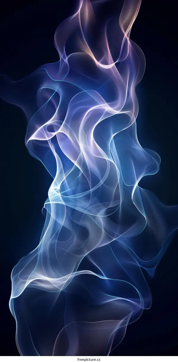 Abstract Blue and Purple Smoke