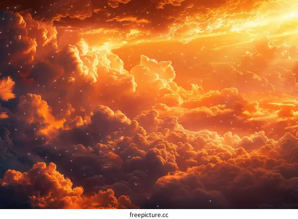 Surreal Sunset Over the Cloudscape