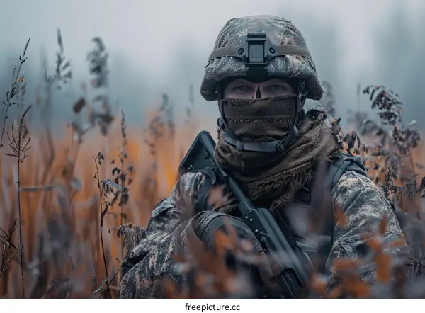 Soldier in the field