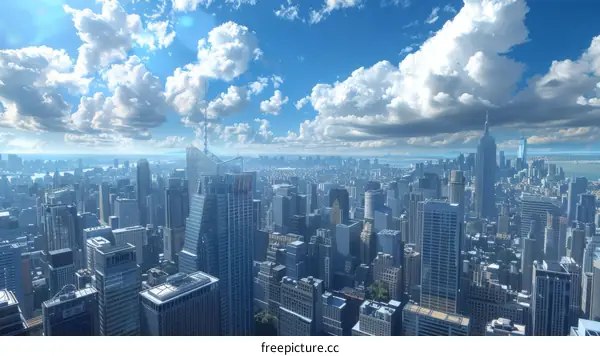 Aerial View of the New York City Skyline