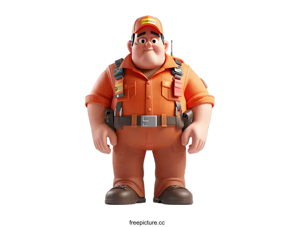 [Transparent Background PNG]An illustration of a repairman