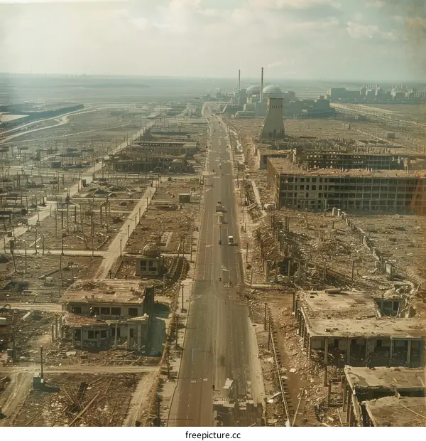 Destroyed city of Pripyat near the Chernobyl nuclear power plant