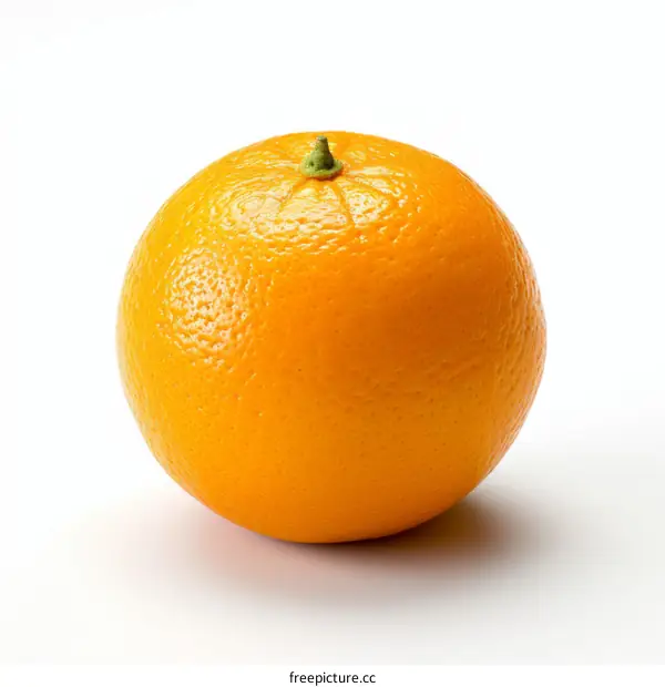 A single orange isolated on a white background