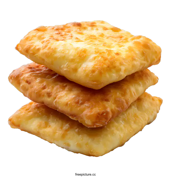 [Transparent Background PNG]Stack of Fried Flatbreads