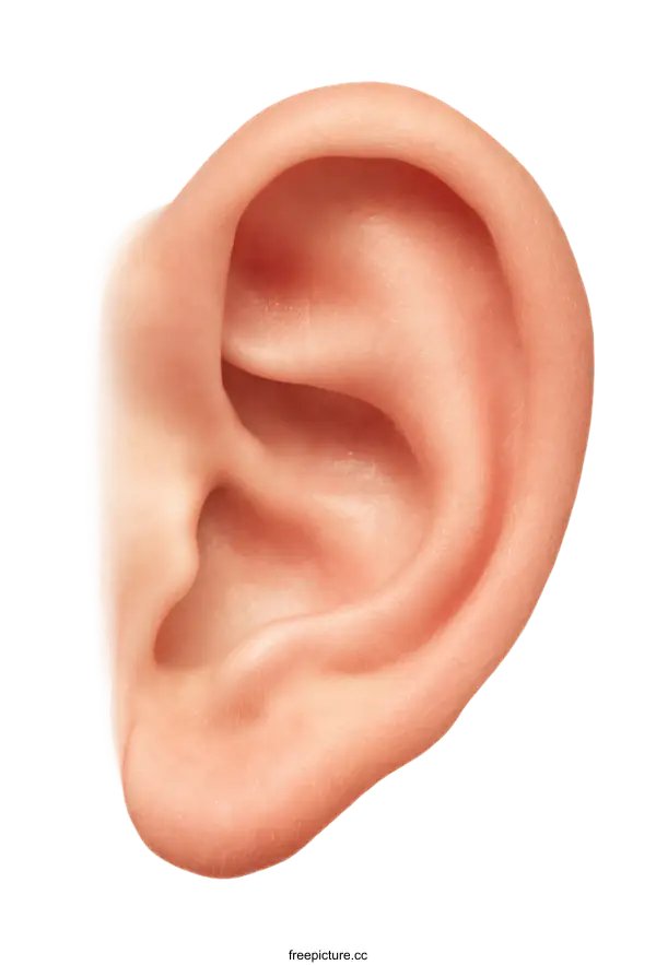 [Transparent Background PNG]Closeup View of Human Ear