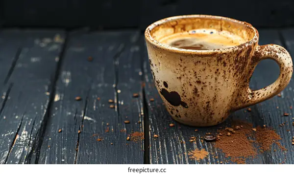 Coffee cup on a wooden table