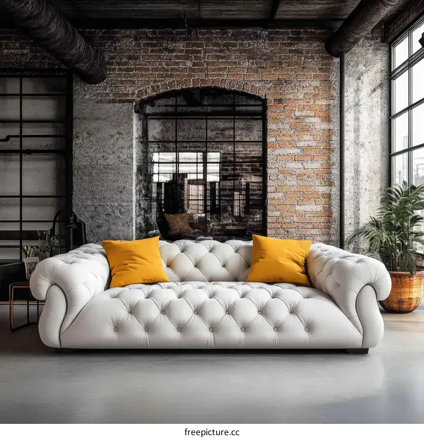 Modern Luxurious Sofa in Industrial Loft Style