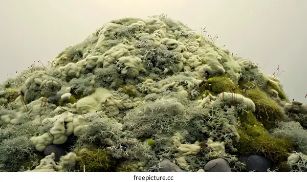 Close Up of Mossy Hill in Nature