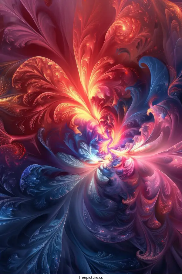 Captivating Fractal Flower in Vibrant Hues