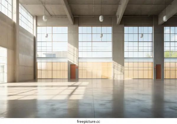Modern Concrete Loft with Large Windows