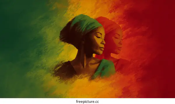 African Women Portraits in Abstract Art