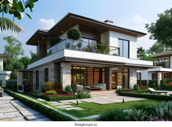The modern style villa