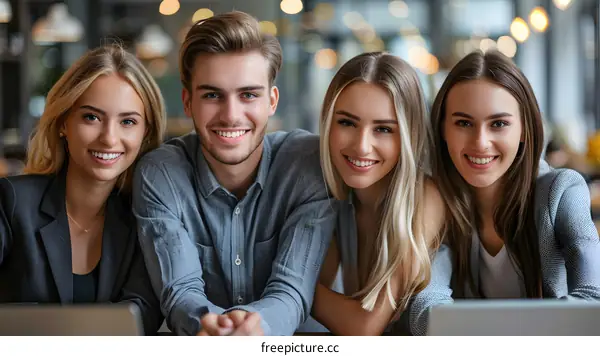 portrait of a group of young professionals