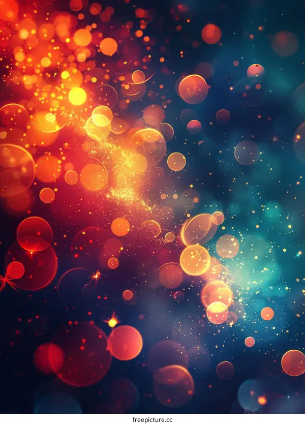 Abstract Bokeh Background with Colorful Lights
