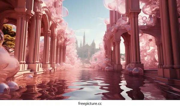 Pink Palace with Pink Water