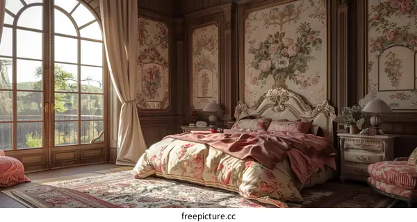 Luxurious bedroom with a view