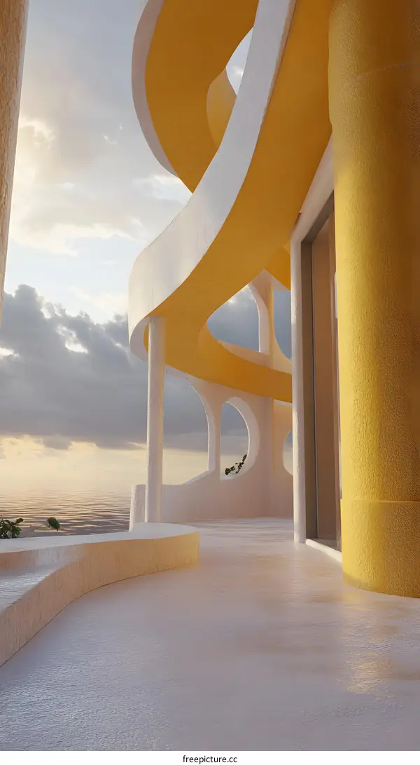 Abstract Architecture with Curved Walls