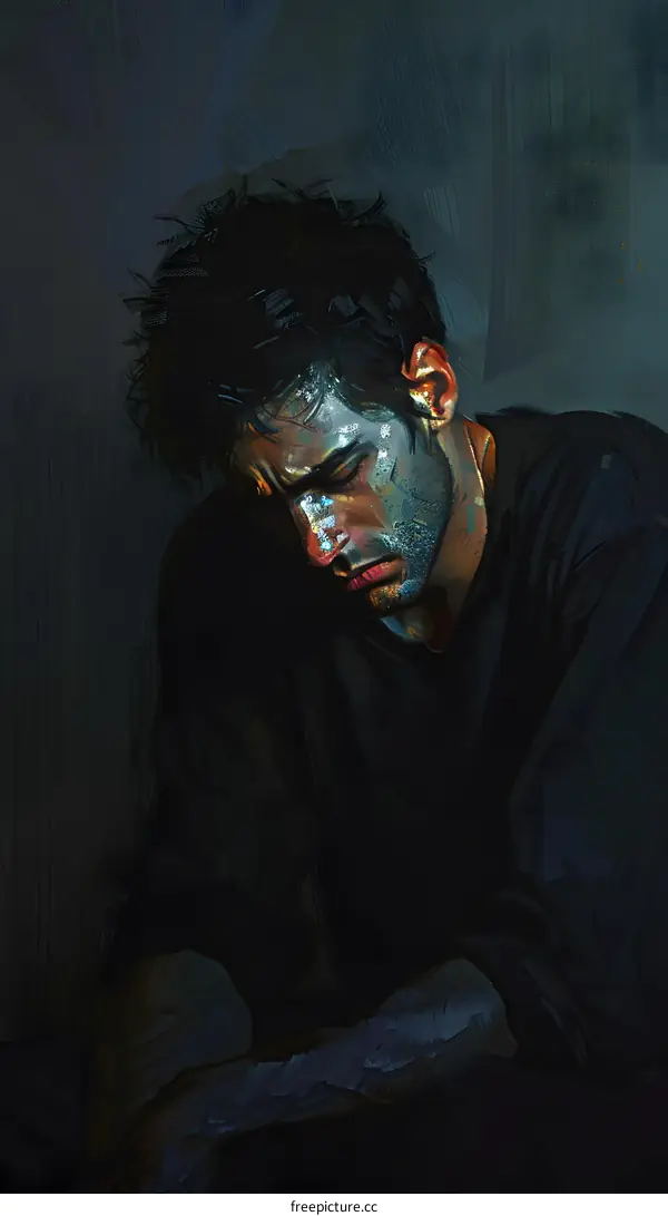 Portrait of a Man with Dark Hair and Beard