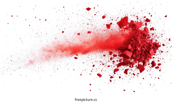 Red Powder Explosion Abstract Background Image