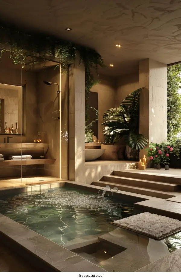 Modern Tropical Spa Hot Tub Design