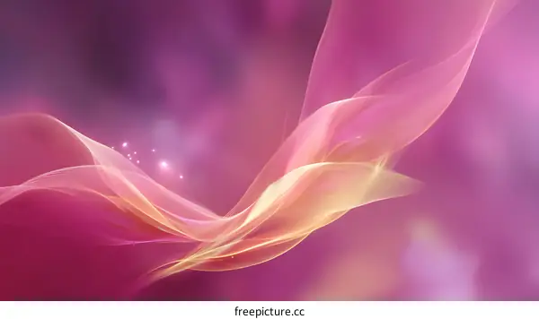 Abstract Flowing Pink and Gold Design