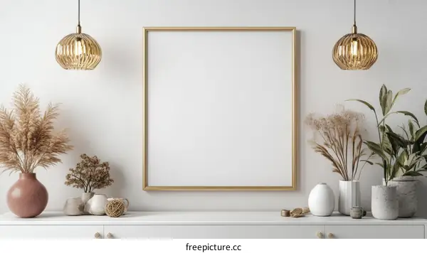 Empty Picture Frame in Modern Interior Design