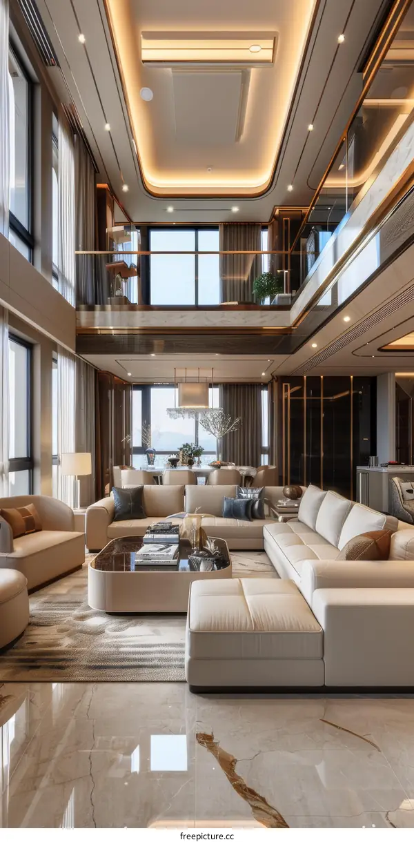 Modern Living Room Design with Sofa and TV