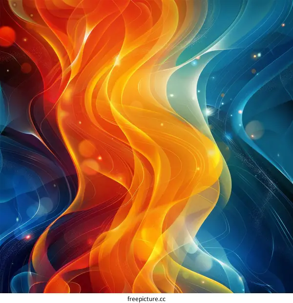 Abstract Wavy Colorful Background