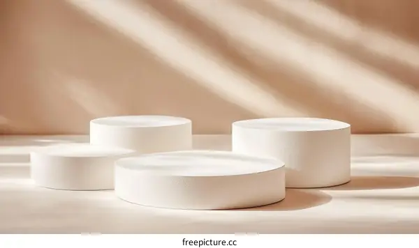 Minimalist White Product Display Platforms