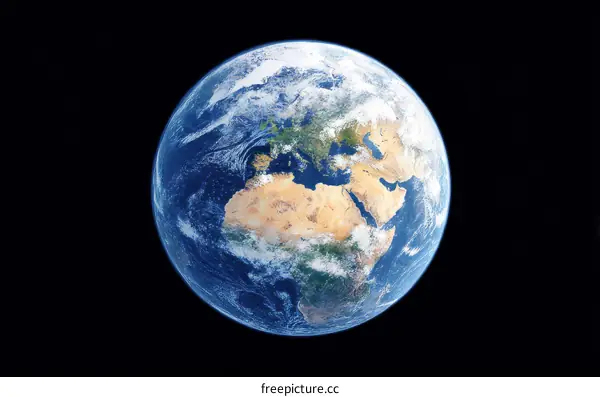 Earth seen from space beautiful view