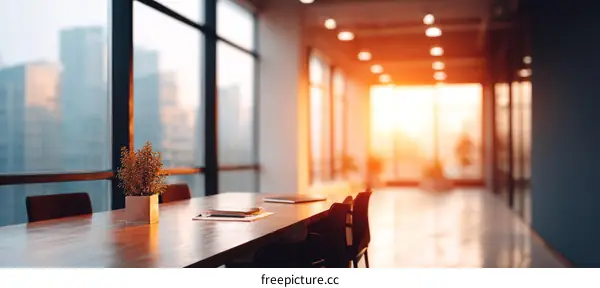 Modern Office Space with City View