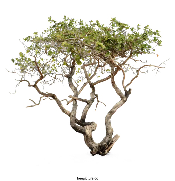 [Transparent Background PNG]Twisted Tree Isolated on White Background