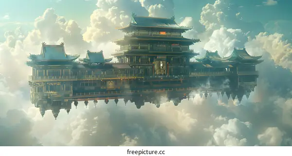 Floating Palace Above the Clouds
