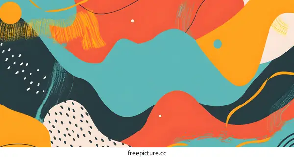 Abstract Colorful Geometric Shapes Design Background