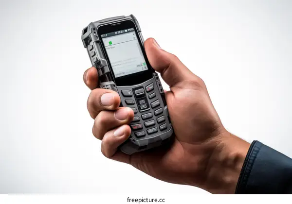 A hand holding a Sonim XP8 smartphone