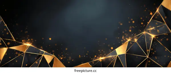 Abstract Geometric Background Design with Gold Accents