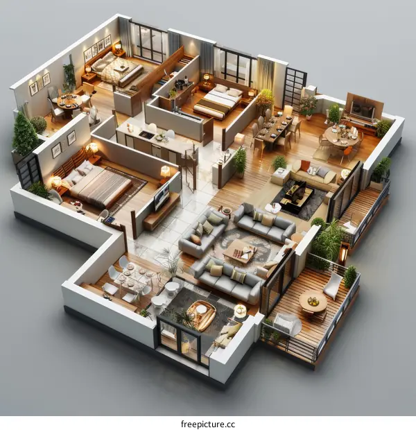 Modern Apartment Floor Plan Design