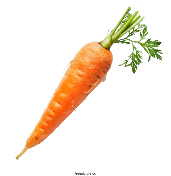 [Transparent Background PNG]Single Carrot on White Background
