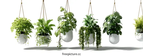 Hanging Potted Plants Display for Interior Design