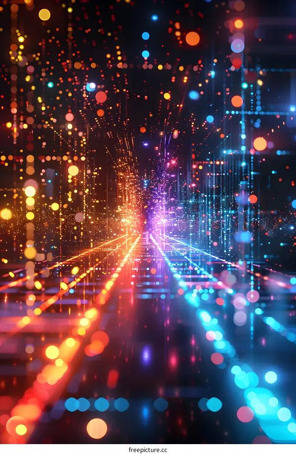 Abstract City Lights at Night