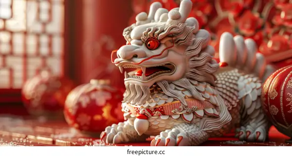Chinese Mythical Creature Qilin Statue