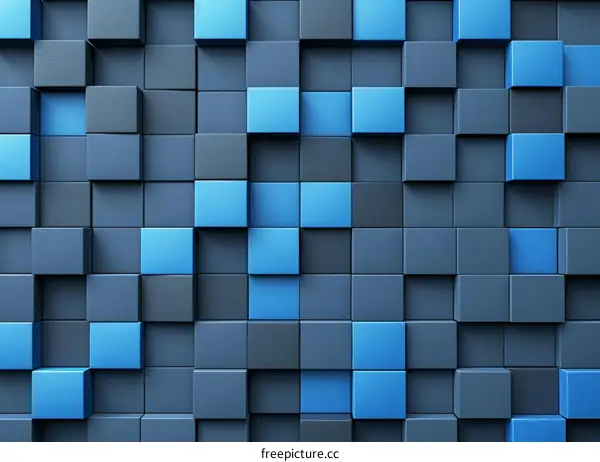 Blue and gray cubes background