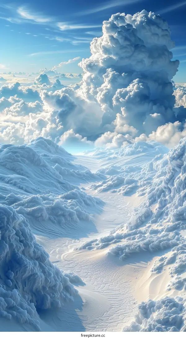 Majestic Glacier and Snow-Capped Mountain Landscape