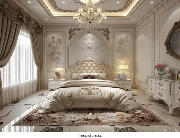 European Luxury Bedroom with Classic and Romantic Ambiance