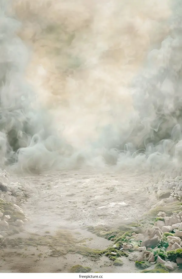 Fantasy Background With Smoke And Fog
