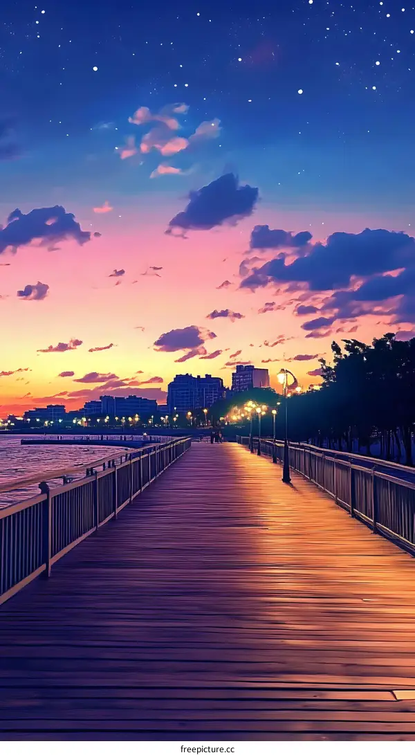 Sunset View from Wooden Bridge