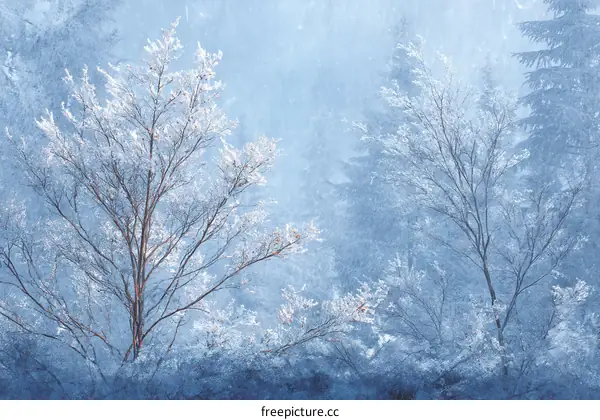 Winter Wonderland Frozen Trees