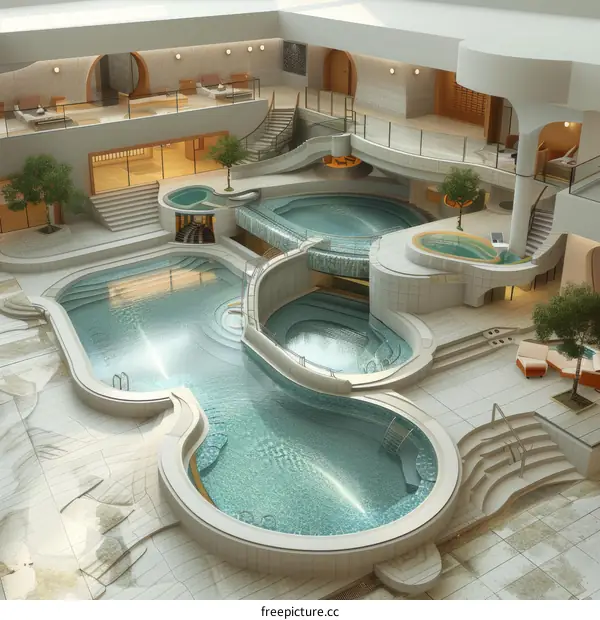 Modern Indoor Swimming Pool Complex Design